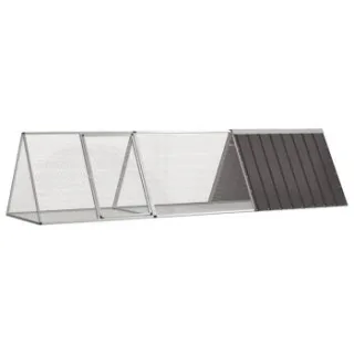 VidaXL Kaninchenkäfig Stahl Verzinkt Hasenstall Kaninchenstall mehrere Auswahl 3,025 m, 80,5 cm, 71 cm