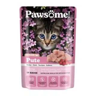 Pawsome Nassfutter Kitten, Pute 28x85 g