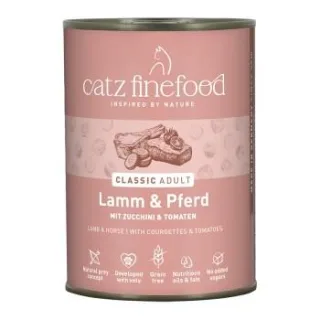 Catz finefood Nassfutter Katze Classic Adult Lamm und Pferd 24x400 g