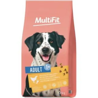 MultiFit Trockenfutter Hund Adult, mit Geflügel & Karotte 2x12 kg
