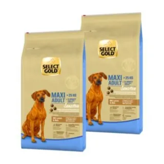 SELECT GOLD Sensitive Trockenfutter Hund Adult Maxi Lamm und Reis 2x12 kg