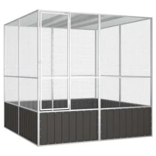 VidaXL Vogelkäfig Verzinkter Stahl Vogelvoliere Vogelhaus mehrere Auswahl 2,14 m, 2,175 m, 2,115 m
