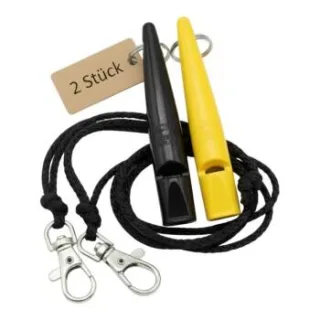 ACME 210.5 Doppelpack Hundepfeife mit Pfeifenband gelb