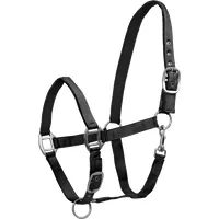 Waldhausen Perlonhalfter Satin schwarz - VB