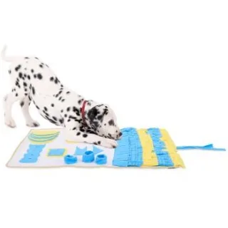Lionto Schnüffelteppich für Hunde blau/ gelb