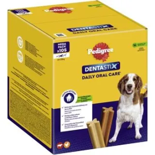 Pedigree Dentastix Daily Oral Care Megapack 105 Stück für mittelgroße Hunde