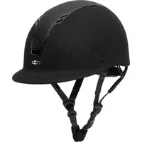 SWING Reithelm H22, schwarz velvet/schwarz shine - 55 - 57 cm