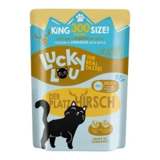 Lucky Lou Nassfutter Katze Adult Geflügel und Hirsch 24x300 g
