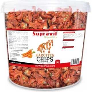 Supravit Karottenchips für Pferde - 2kg Eimer Pferdeleckerlis