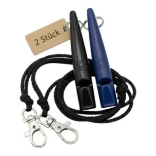 ACME 211.5 Doppelpack Hundepfeife mit Pfeifenband dunkelblau