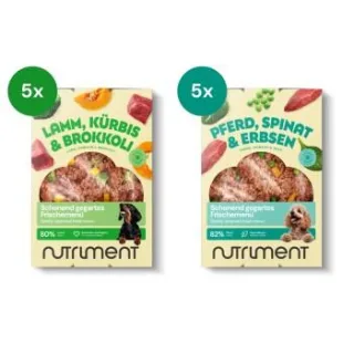 Nutriment Frischemenü Lamm & Pferd 10x400g - Sensitiv Hundefutter Probierpaket
