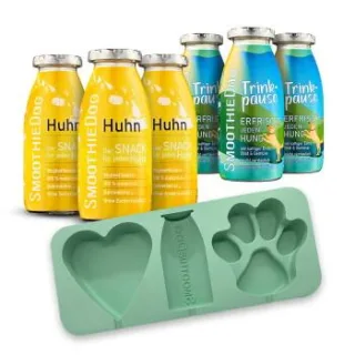 SmoothieDog Huhn 3x 250 ml + Ente 3x 250 ml + Eisform