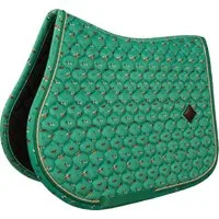 Kentucky Horsewear Springschabracke Velvet Pferdemuster FULL - Grün
