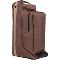 QHP Combi Reitstiefel-Helmtasche - Braun/Beige