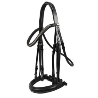 Hans Melzer Horse Equipment Hans Melzer Kandare Wiesbaden schwarz/silber Pony