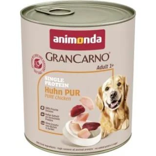 animonda GranCarno Single Protein Nassfutter Hund Adult, Huhn pur 24x800 g
