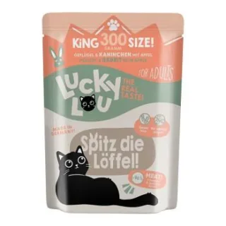 Lucky Lou Nassfutter Katze Adult Geflügel und Kaninchen 24x300 g