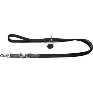 Dog Sport HUNTER verstellbare Hundeführleine lemvig schwarz 1,5 cm