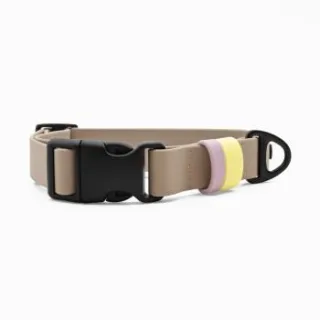 THE DOG IDEA Biothane Halsband mit Klickverschluss Taupe S