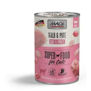 MAC's Nassfutter Katze Adult Kalb und Pute 12x400 g