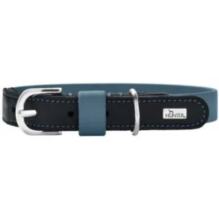 Dog Sport HUNTER Hundehalsband wolmar biothane x leder blau S