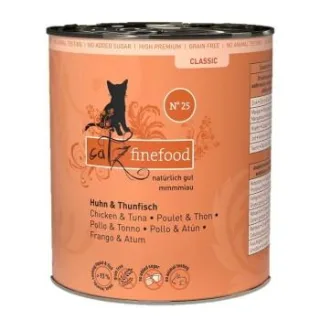 Catz finefood Nassfutter Katze Classic Adult No. 25 Huhn und Thunfisch 24x800 g