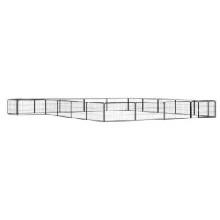 VidaXL Hunde Laufstall / Freilaufgehege mit Unterstand 5 m, 5 m, 50 cm
