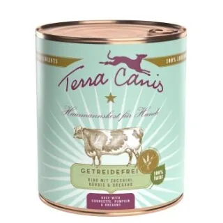 Terra Canis Getreidefrei Adult Rind mit Zucchini, Kürbis und Oregano 6x800 g