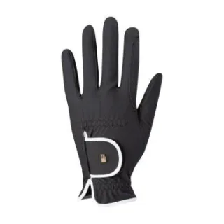 Roeckl Reithandschuhe Roeck Grip S Lona schwarz/ weiß 6 cm