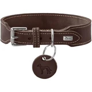 Dog Sport HUNTER Hundehalsband Aalborg extrabreit dunkelbraun M