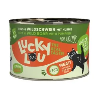 Lucky Lou Nassfutter Katze Adult Rind und Wildschwein 24x200 g