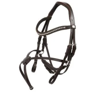 Hans Melzer Horse Equipment Hans Melzer Trense Calgary mexikanisches Reithalfter braun/silber Pony
