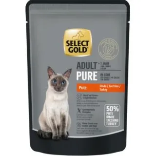 SELECT GOLD Adult Pure in Soße Pute 48x85 g