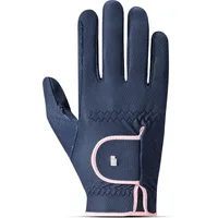 Roeckl Reithandschuh Lona - Navy/Vintage Pink - 6
