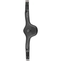 Waldhausen Ledersattelgurt mit Bauchlatz, schwarz - 120 cm