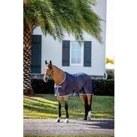 Horseware Ireland Amigo Net Cooler Navy/Titanium Grey & Silver - 140 cm