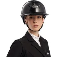 VEREDUS Reithelm Vita GST - breiter Schirm, Schwarz/Glossy - M (56)