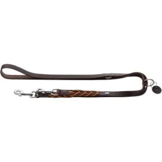 Hunter Verstellbare Führleine Solid Education Cord dunkelbraun L-XL