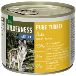 REAL NATURE WILDERNESS Nassfutter Hund, Adult, Pure Turkey, Pute 24x200 g