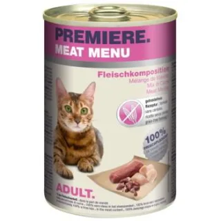 PREMIERE Meat Menu Nassfutter Katze Adult Fleischkomposition 24x400 g