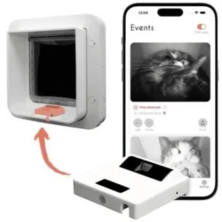 ZeroMOUSE 2.0 – Zusatzmodul für bestehende Mikrochip-Katzenklappen | Intelligente Beute-Erkennung gegen Mäuse & Vögel