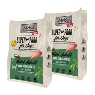 MAC's Dog Mono Mini Adult Trockenfutter Lamm und Süßkartoffel 2x3 kg