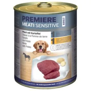 PREMIERE Meati Sensitive Nassfutter Hund, Adult, Pferd und Kartoffel 12x800 g