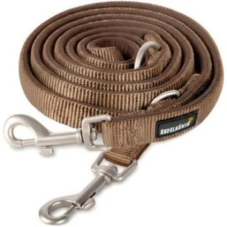 Rudelkönig Hundeleine - Führleine Bella braun 2,3 m, 2 cm