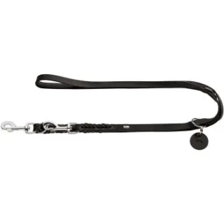 Hunter Verstellbare Führleine Solid Education schwarz 1,8 cm, 2 m