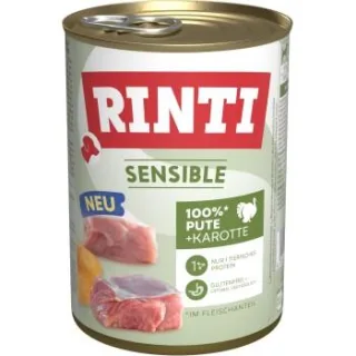 RINTI Sensible Nassfutter Hund, Adult, Dose Pute und Möhre 12x400 g