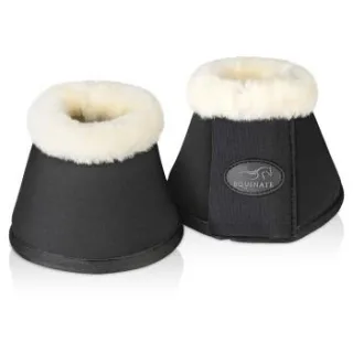 Equinate Hufglocken Furlyn mit synthetischem Lammfell schwarz S