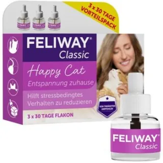 Feliway Classic 3x48ml Nachfüllflakon Vorteilspack zur Beruhigung
