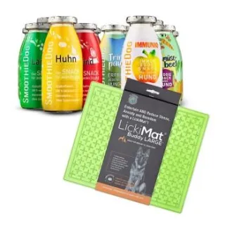 SmoothieDog Mix + Lickimat Grün 12x250 g
