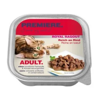 PREMIERE Royal Ragout Nassfutter Katze Adult Rind 64x100 g